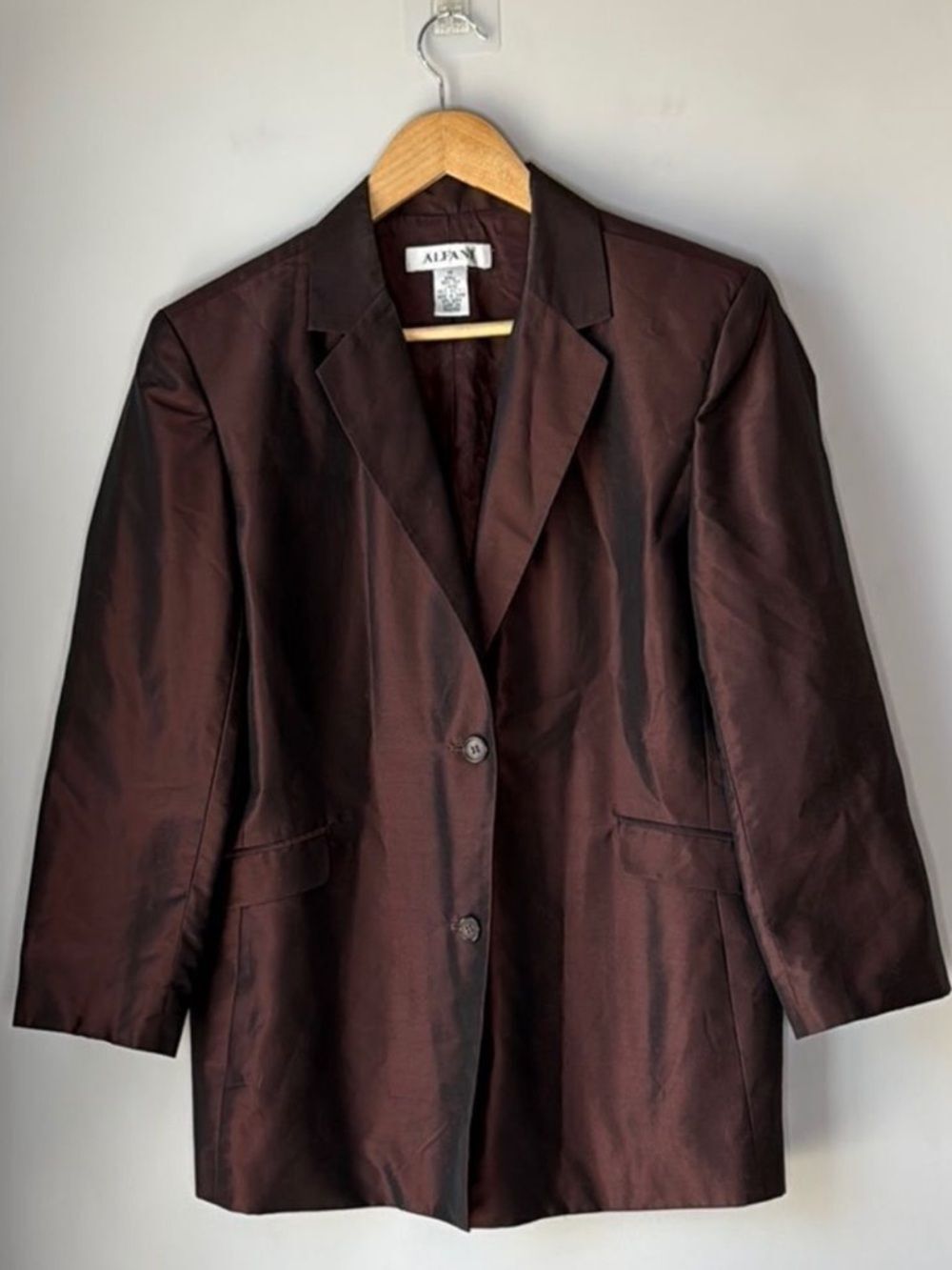 Vintage Alfani Silk Jacket Blazer Suit